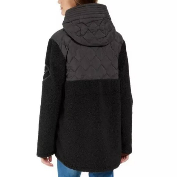 Didricksons Bibi Hooded Fleece Jacket in Black - Picture 3 of 14